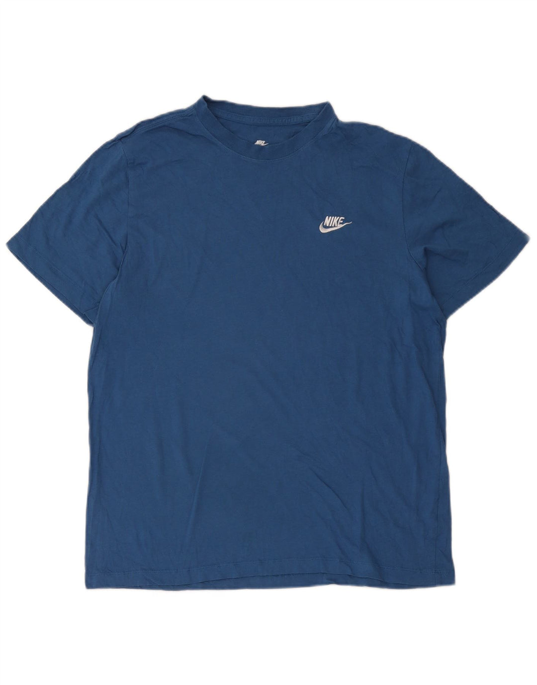 Nike Herren T-Shirt Top Large Blau Baumwolle