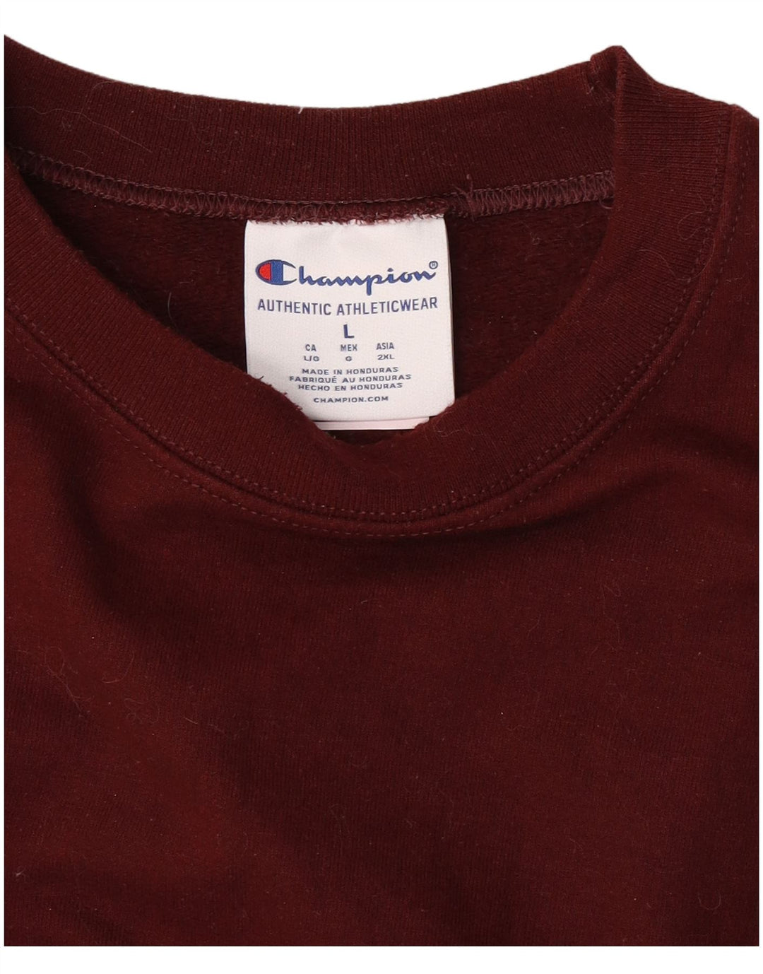 Champion Herren-Sweatshirt, groß, Burgunderrot, Baumwolle