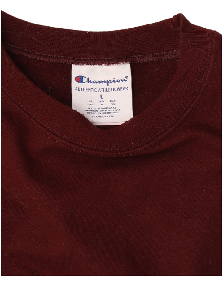 Champion Herren-Sweatshirt, groß, Burgunderrot, Baumwolle