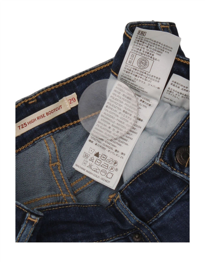 Levi's Damen 725 Bootcut-Jeans mit hohem Bund, W29, L35, blaues Lyocell