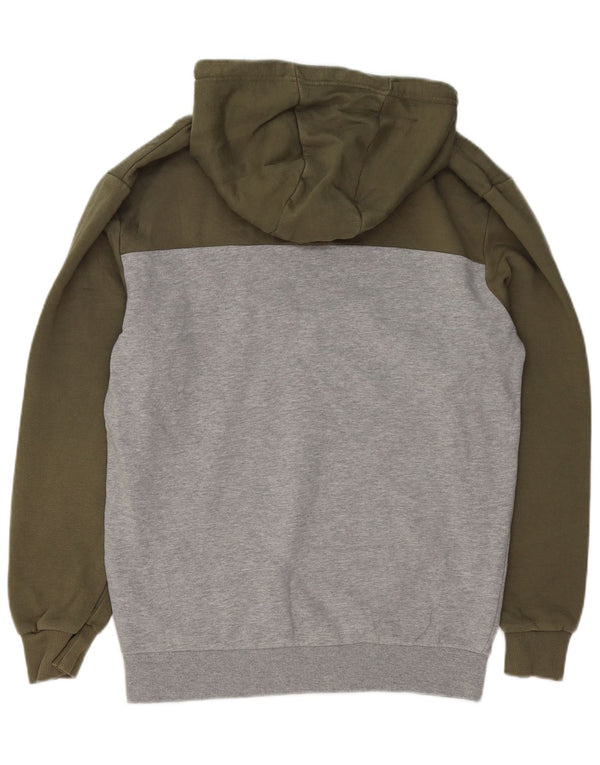 ELLESSE Herren-Kapuzenpullover mit Grafik, klein, Khaki, Farbblock-Baumwolle