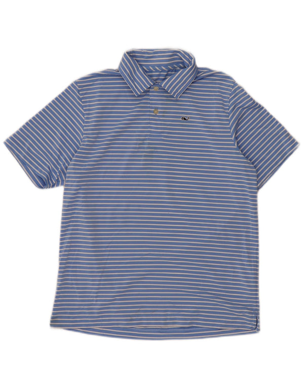 VINEYARD VINES Poloshirt für Jungen, 15–16 Jahre, groß, blau gestreift, Polyester