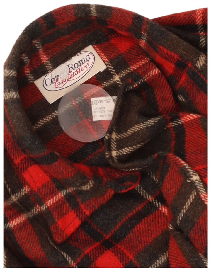 Vintage Herren Flanellhemd Große rote Karowolle