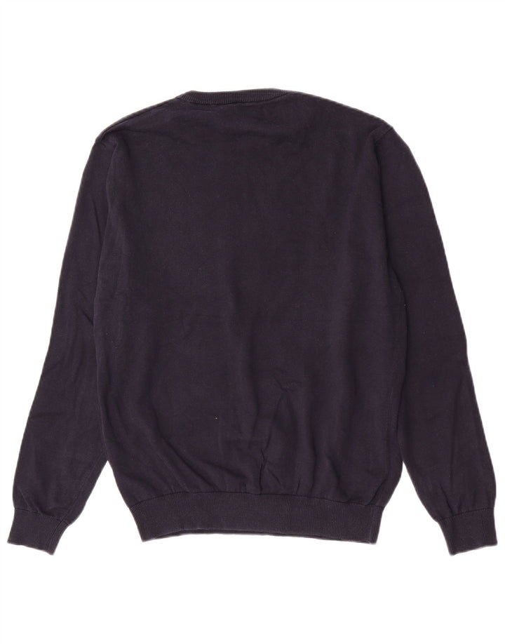 Pierre Cardin Herren-Pullover mit Rundhalsausschnitt, mittlere marineblaue Baumwolle