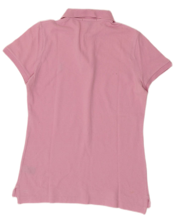 Ralph Lauren Damen Skinny Poloshirt UK 12 Mittelrosa Baumwolle