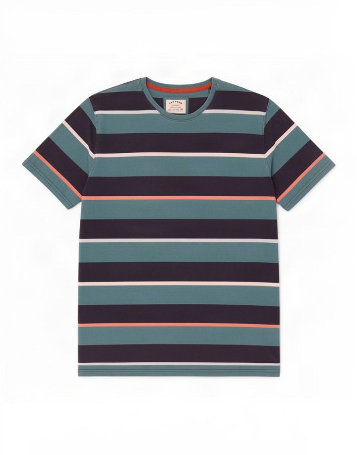 Fat Face Herren T-Shirt Top 2XL blau gestreift aus Baumwolle