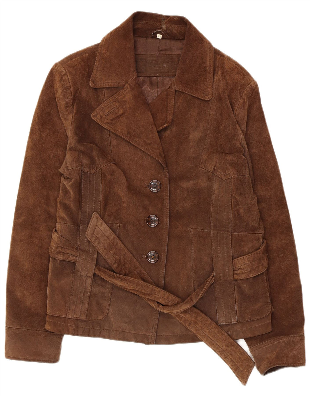 C & A Damen Wildlederjacke IT 44 Mittelbraunes Leder