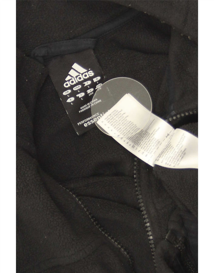 Adidas Herren Fleecejacke UK 40 Large Schwarz Polyester