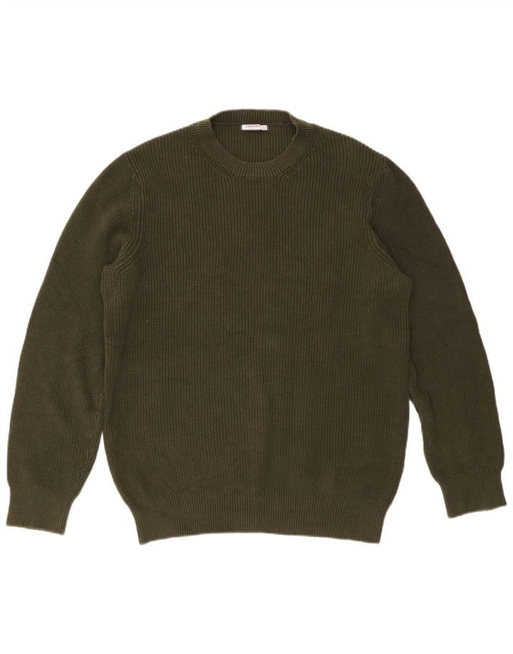 Carrera Herren-Pullover mit Rundhalsausschnitt, groß, Khaki, Baumwolle