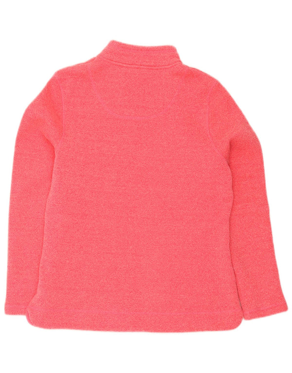 Weird Fish Womens 1/4 Zip Sweatshirt Jumper UK 14 Large Pink Flecked
