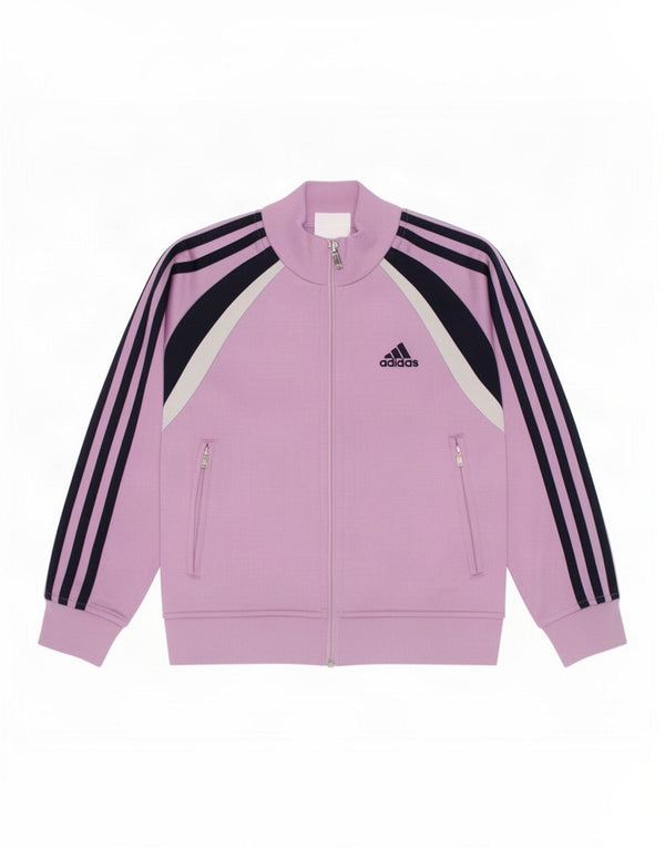 Adidas Mädchen-Trainingsanzug-Top-Jacke, 5–6 Jahre, lila, Farbblock