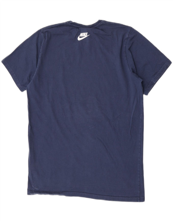 Nike Herren-T-Shirt mit Grafik, groß, marineblau, Baumwolle