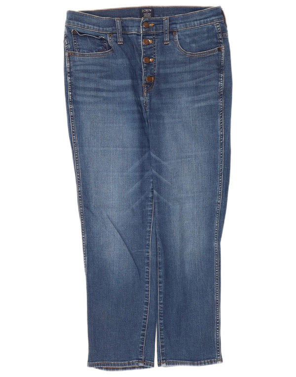 J. Crew Damen Crop High Rise Straight Jeans W30 L25 Blaue Baumwolle