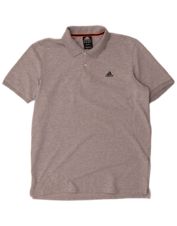 Adidas Herren Climalite Poloshirt Große graue Baumwolle