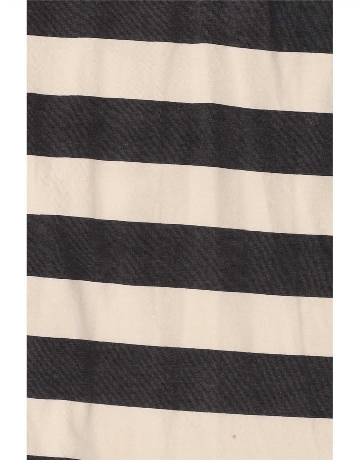 Trussardi Herren-Poloshirt aus mittelweiß gestreifter Baumwolle