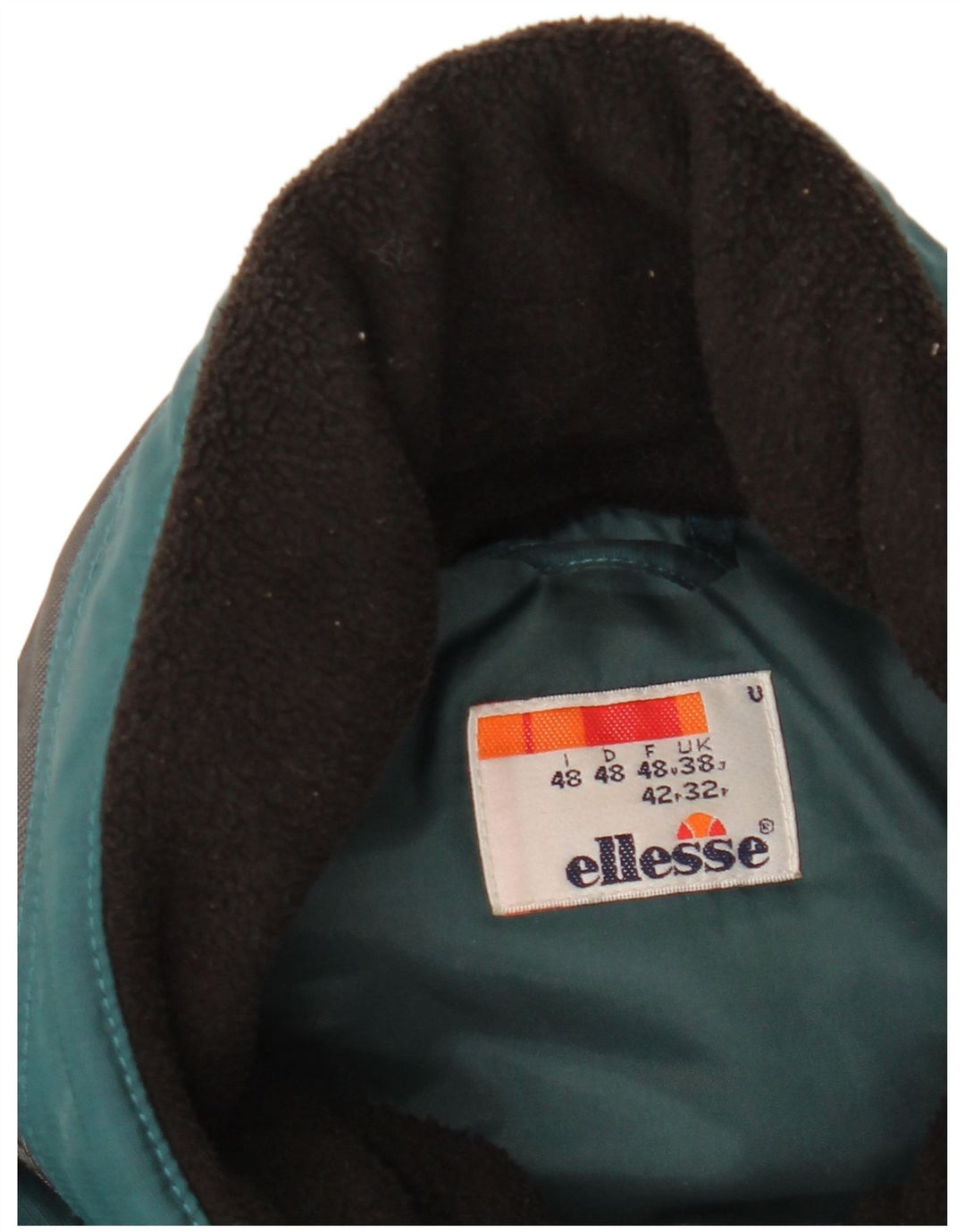Ellesse Herren-Windbreakerjacke mit Kapuze, UK 38, Mittelgrün, Farbblock