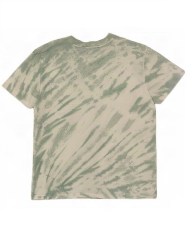 Übergroßes T-Shirt-Oberteil für Damen von Zara, Gr. 10, Größe S, grün, Batik-Baumwolle