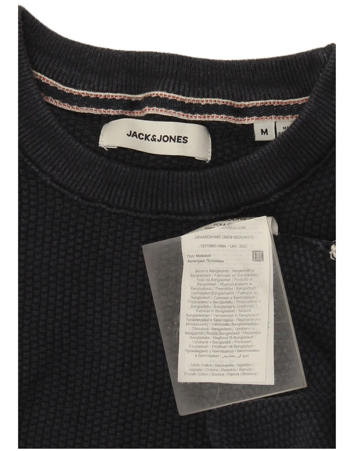 Jack & Jones Herren-Pullover mit Rundhalsausschnitt, mittelmarineblaue Baumwolle