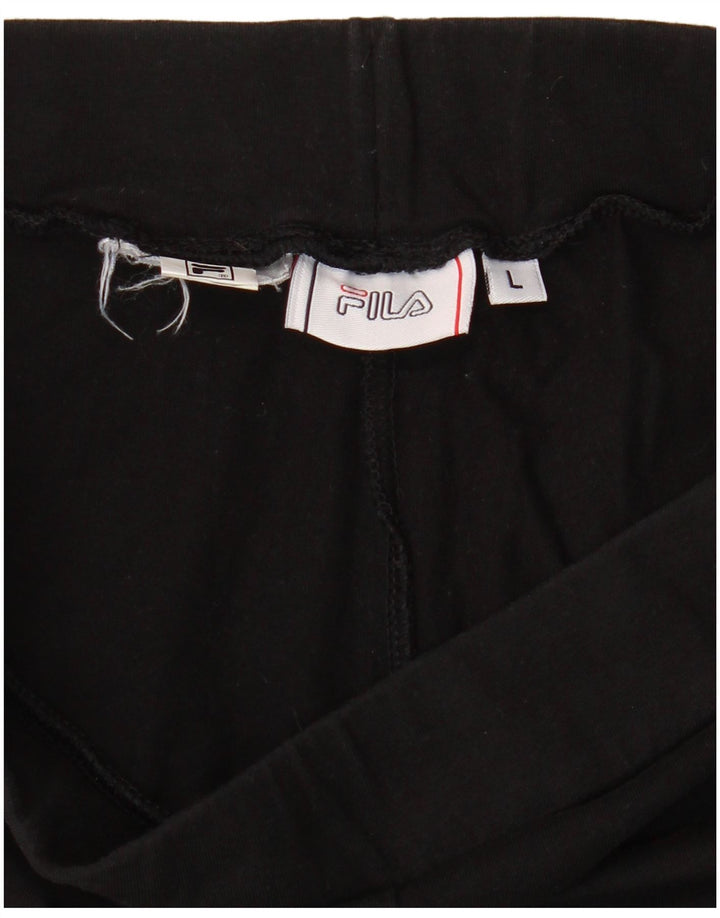 Fila Damen Capri-Leggings mit Grafik, UK 14, Größe L, Schwarz