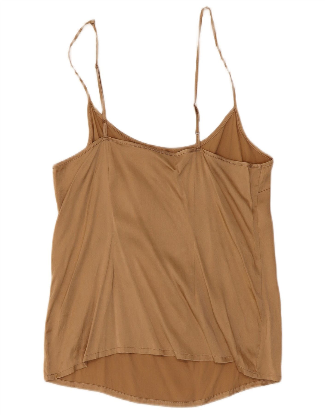 Vintage Damen Cami Top UK 8 Kleine braune Seide