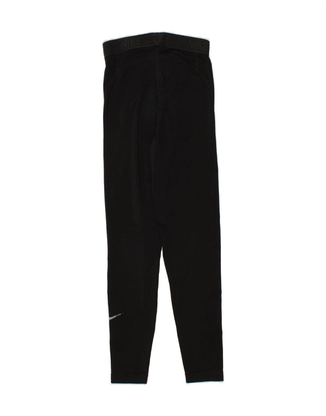 NIKE Womens Graphic Leggings UK 0 2XS Black Polyester Vintage Nike and Second-Hand Nike from Messina Hembry 