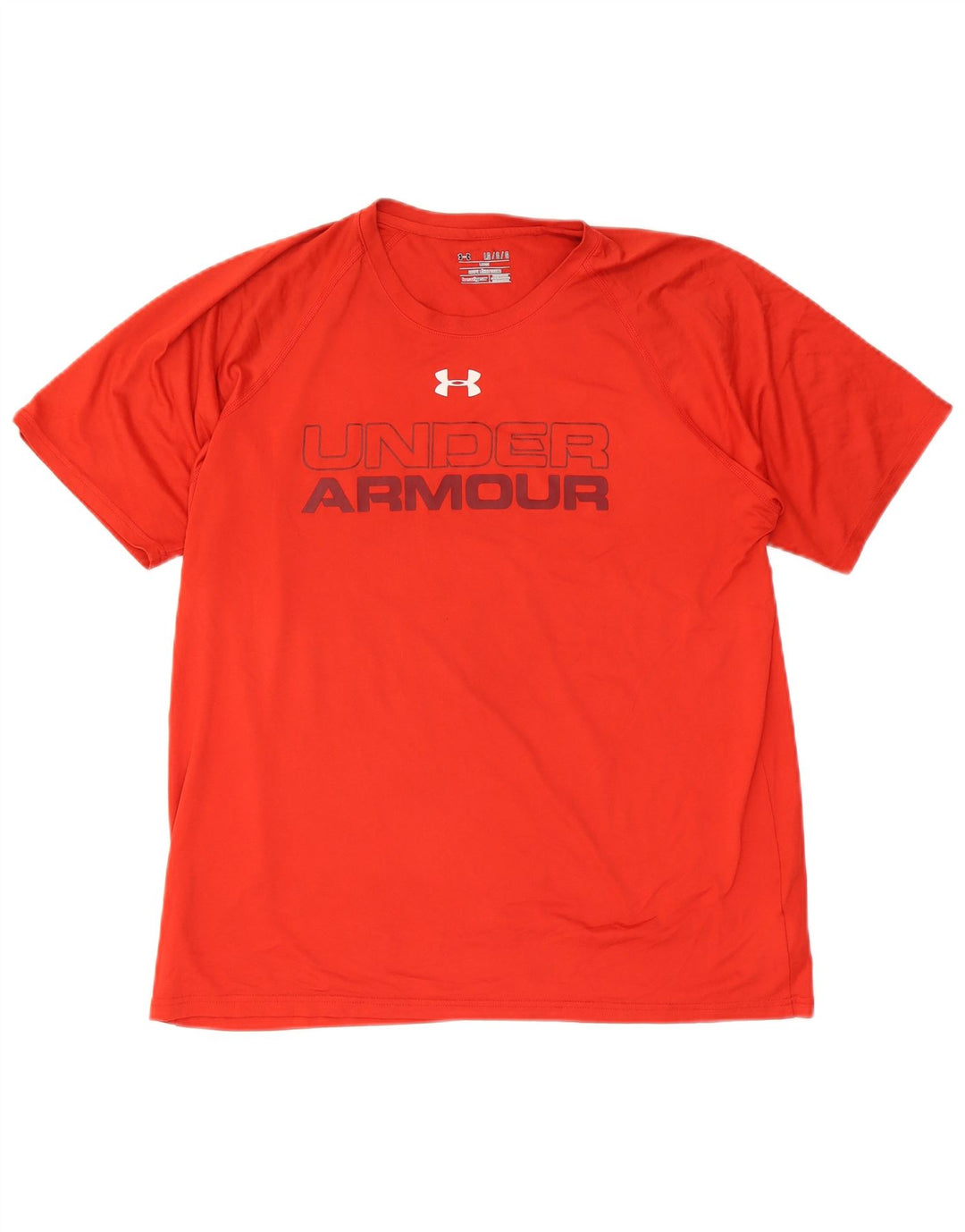 Under Armour Herren Heat Gear Grafik-T-Shirt-Oberteil, großes rotes Polyester