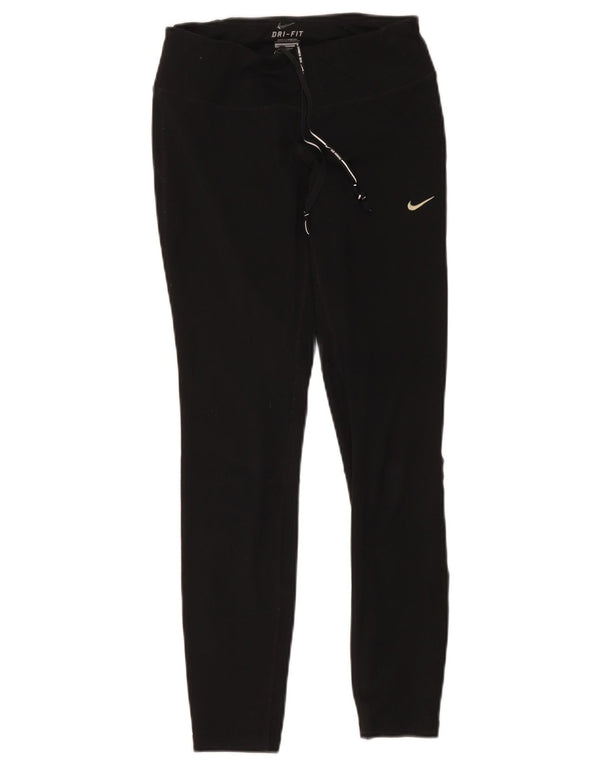 Nike Damen Dri Fit Leggings UK 6 XS Schwarz Polyester