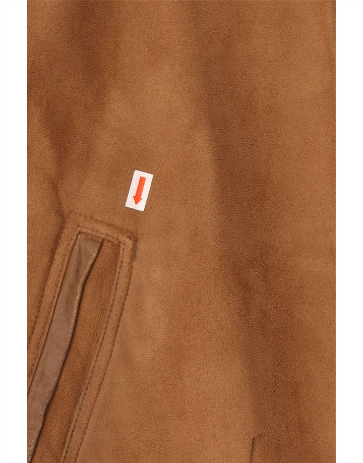 EMPORIO E.G.A Herren Wildleder Bomberjacke UK 42 XL Beige