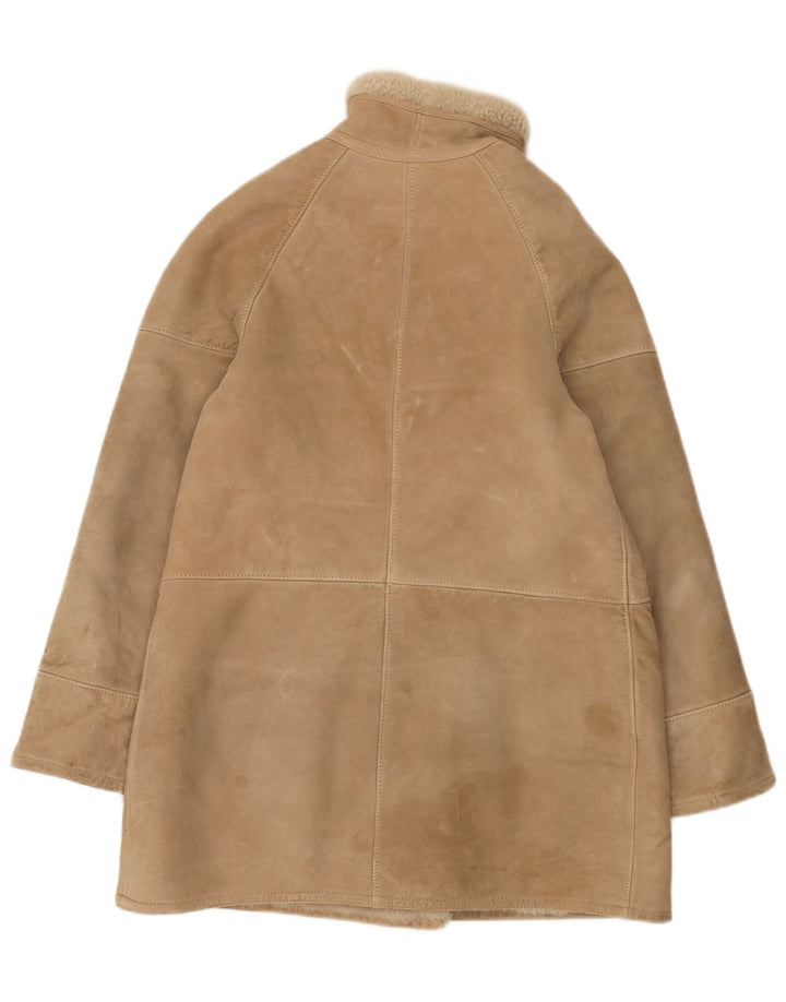 Cristiano Di Thiene Damen Lammfellmantel IT 44 Mittelbeige