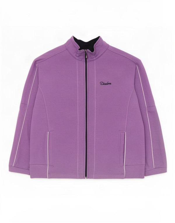 Diadora Damen-Trainingsanzug-Top-Jacke UK 18 XL Lila Baumwolle