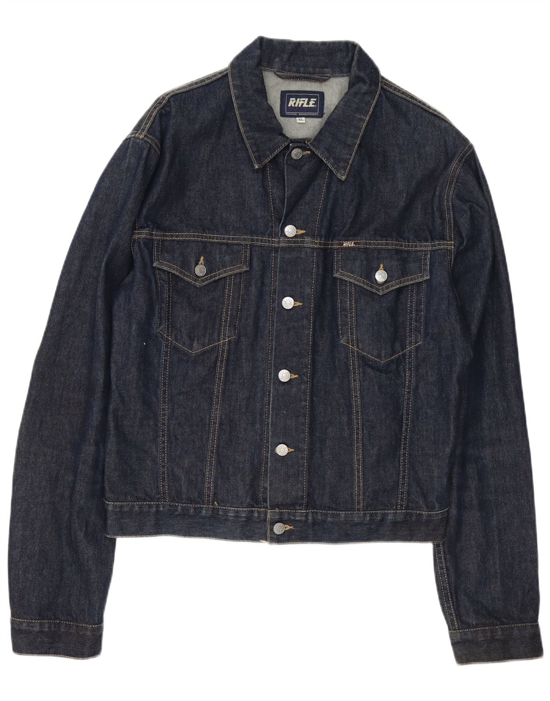 Rifle Herren Jeansjacke UK 42 XL Blaue Baumwolle