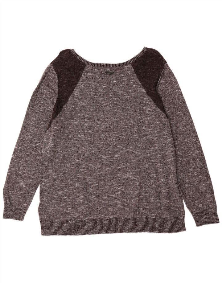 WRANGLER Womens UK 16 Large Grey Colourblock Cotton