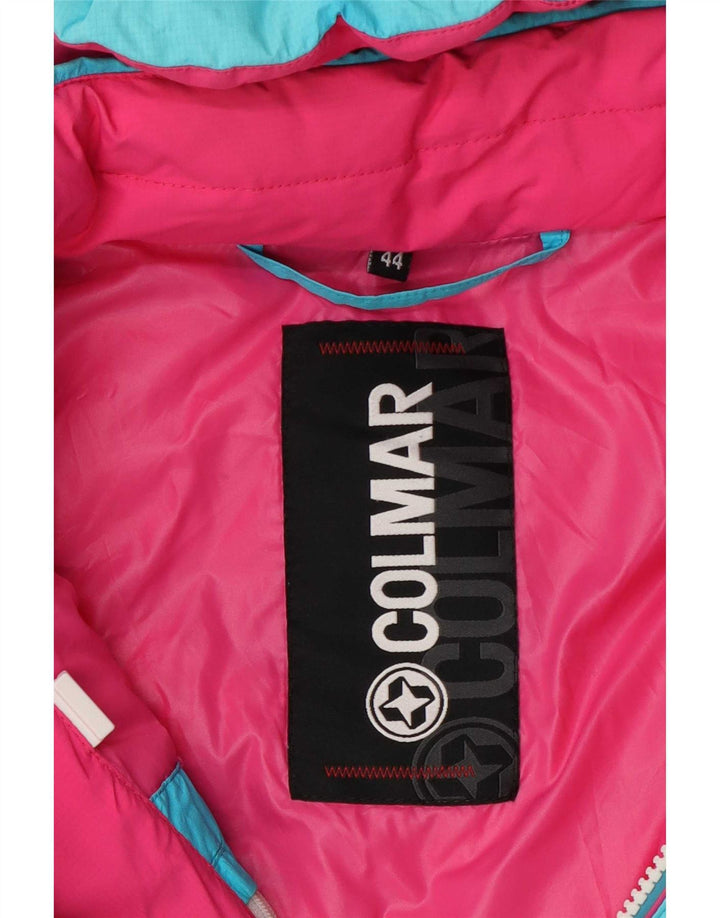 Colmar Damen-Skijacke mit Kapuze IT 44 Mittelblauer Farbblock