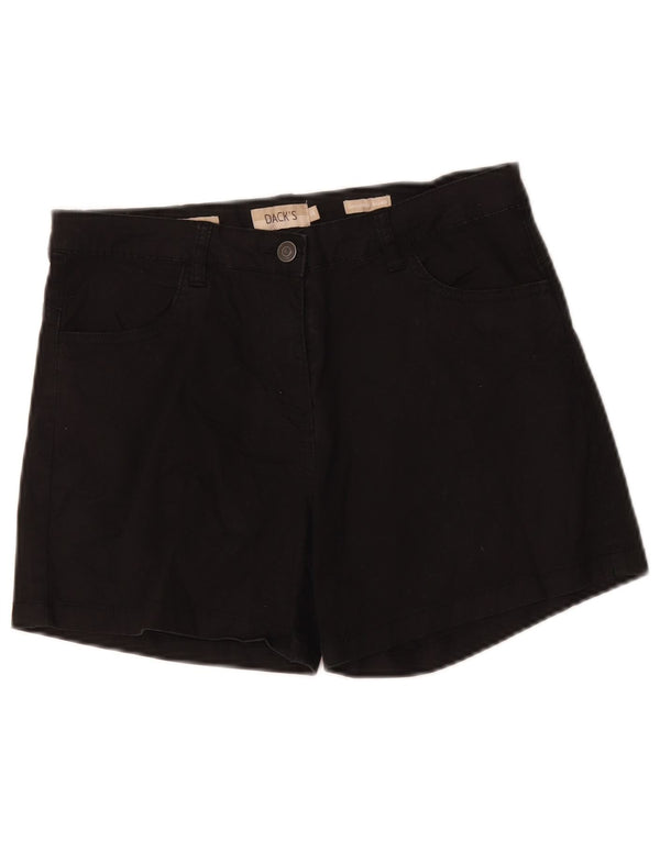 Dack's Damen-Freizeitshorts mit hoher Taille IT 44 Medium W32 Schwarze Baumwolle