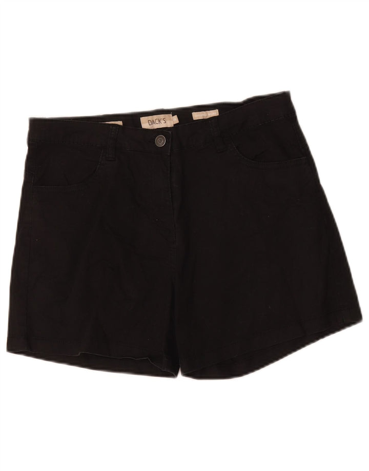 Dack's Damen-Freizeitshorts mit hoher Taille IT 44 Medium W32 Schwarze Baumwolle