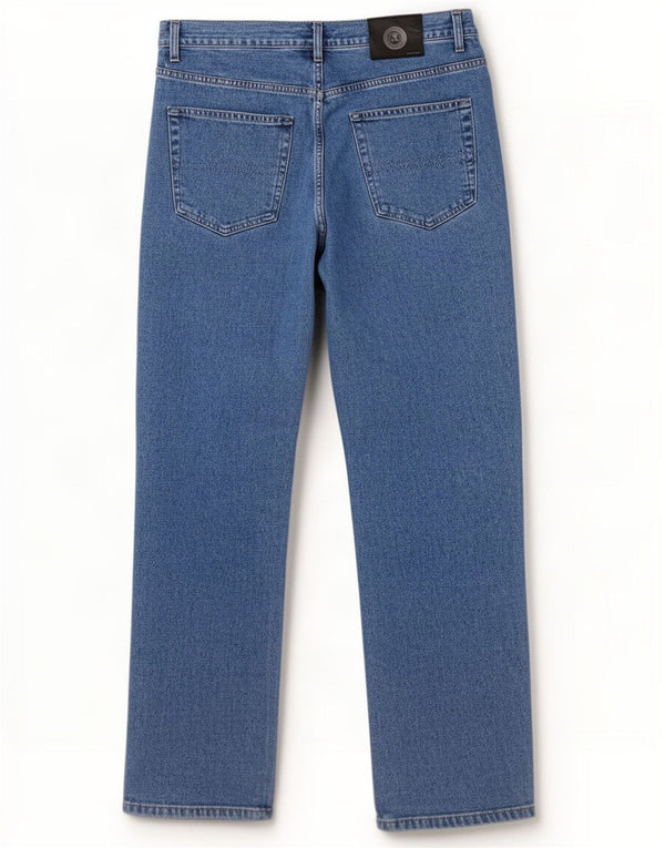 Trussardi Herren Straight Jeans W34 L29 Blaue Baumwolle