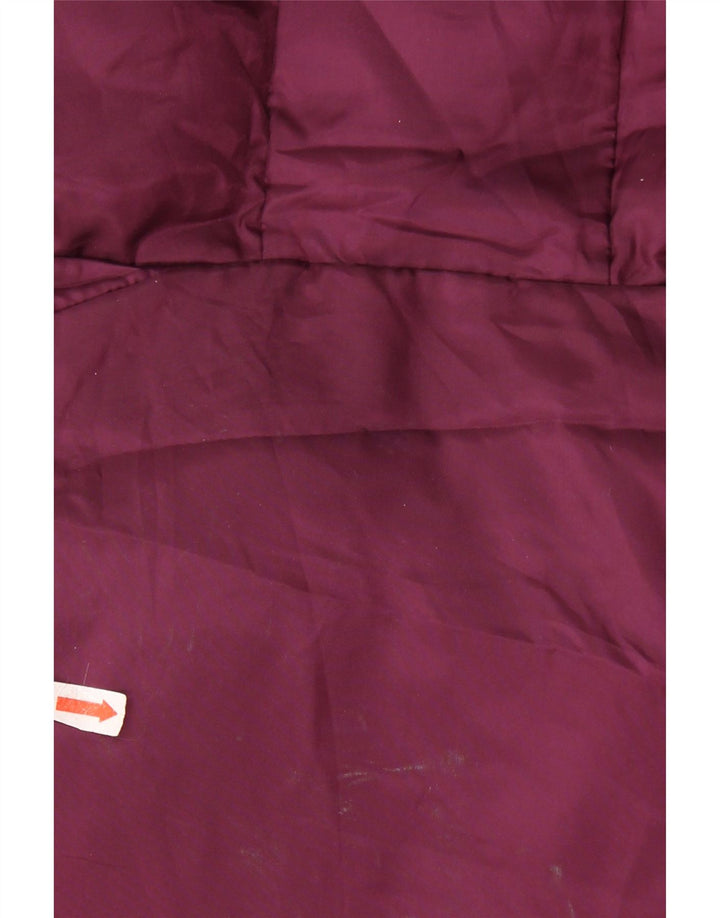 Puma Damen Wattierte Jacke UK 14 Medium Burgund Colourblock Nylon