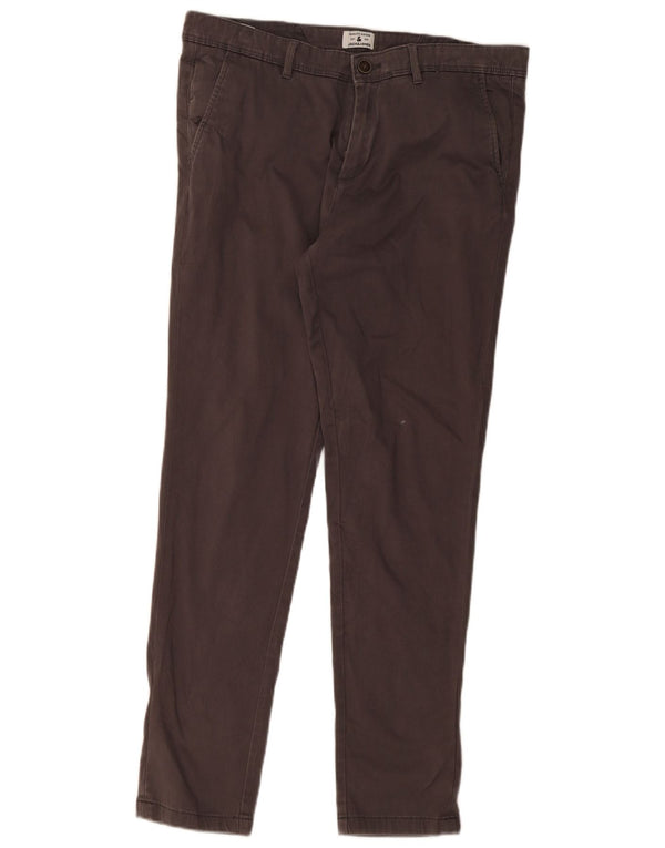 Jack & Jones Slim Chino-Hose für Herren, W34, L32, graue Baumwolle
