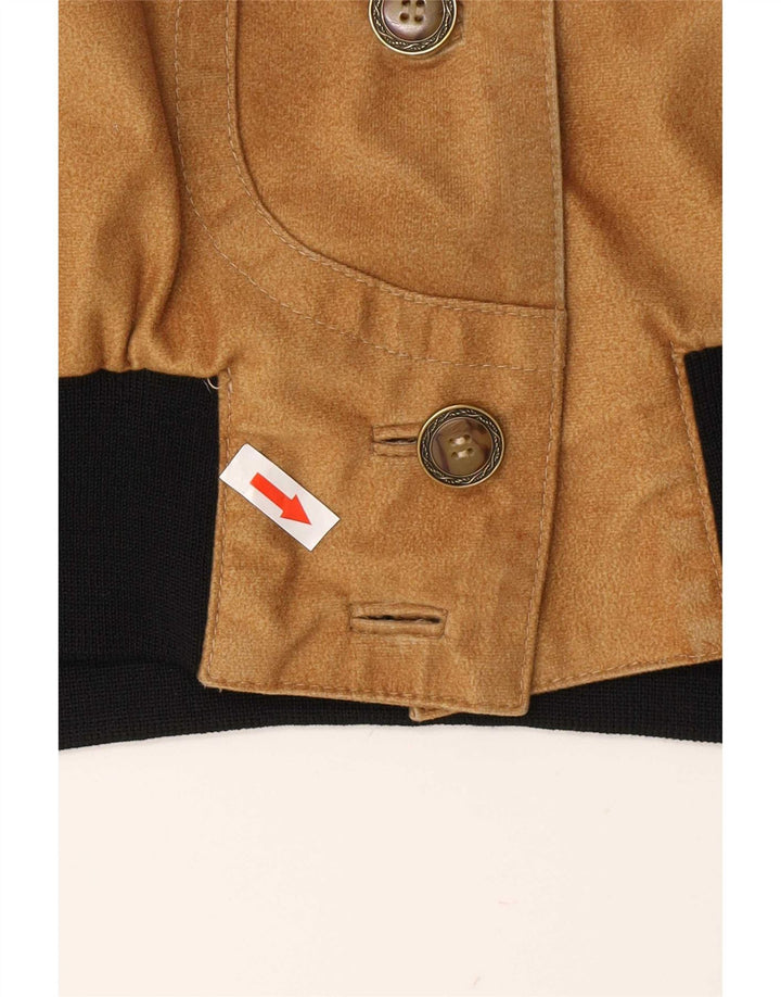 Vintage Damen Bomberjacke UK 16 Large Beige