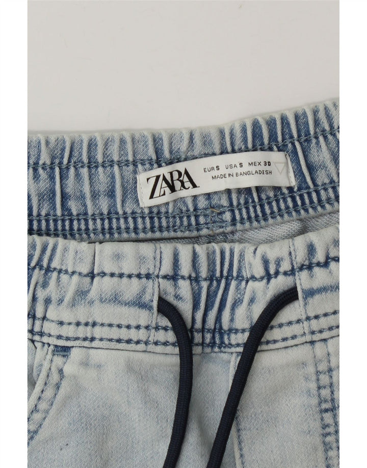 Zara Herren-Jeansshorts, Größe S, W30, Blau, Baumwolle