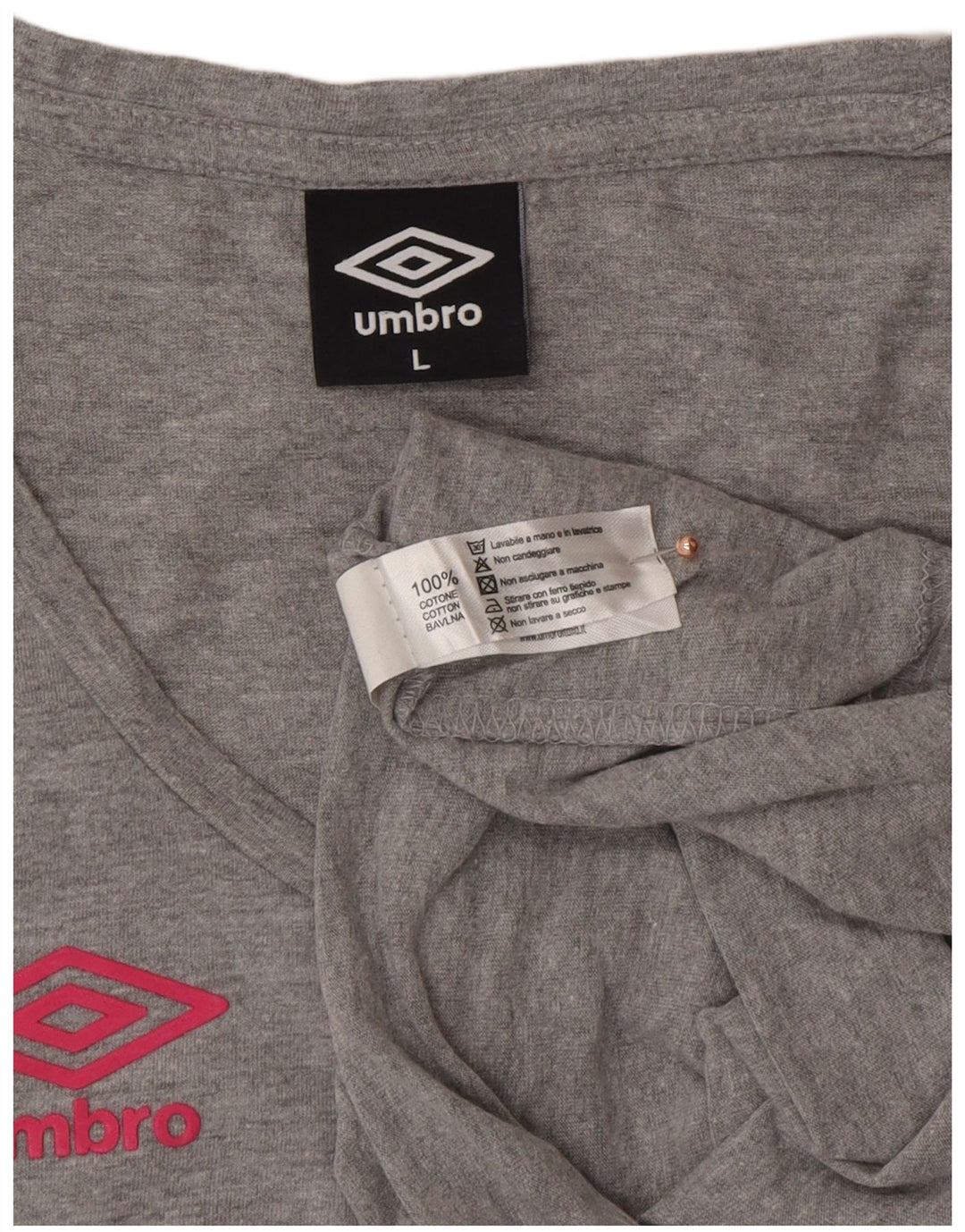 UMBRO Damen Weste Top UK 14 Large Graue Baumwolle