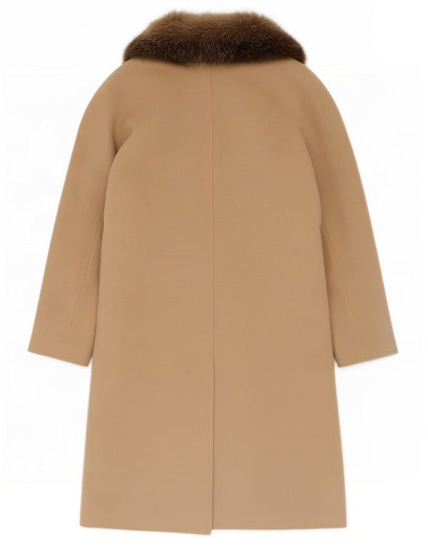 Pierrette B Zweireihiger Damenmantel US 10 Large Beige Wolle