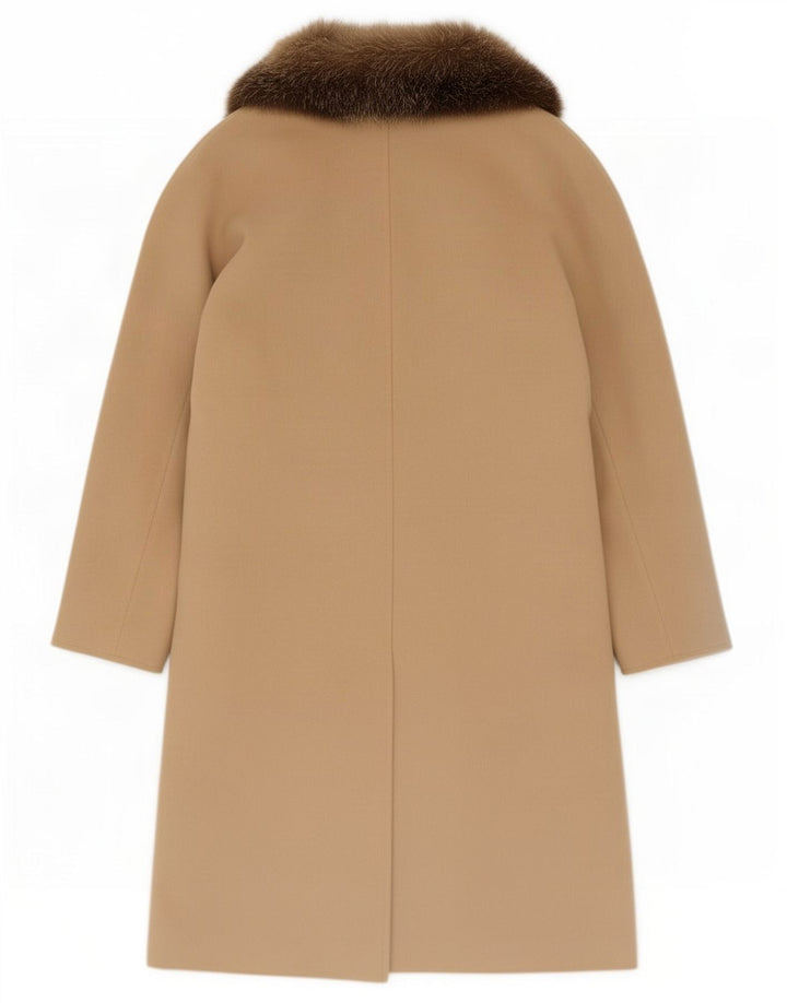 Pierrette B Zweireihiger Damenmantel US 10 Large Beige Wolle