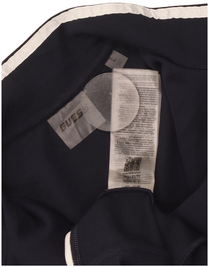 Guess Damen-Trainingsanzug-Top-Jacke, UK 16, Größe L, Marineblau, Farbblock