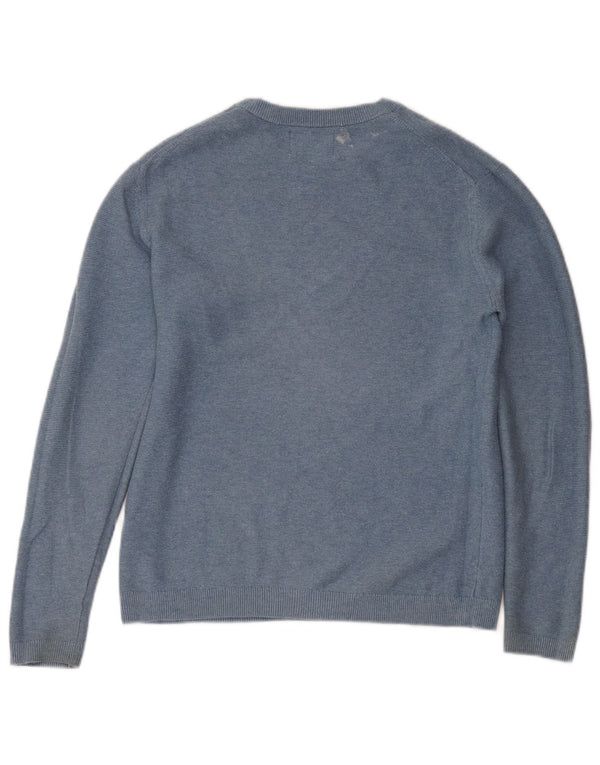 Zara Jungen-Pullover mit Rundhalsausschnitt, 13–14 Jahre, blaue Baumwolle
