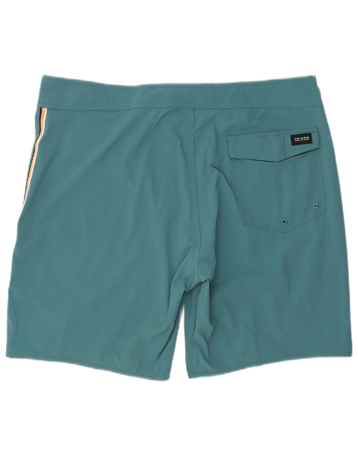 Volcom Herren Badeshorts XL Grün gestreift