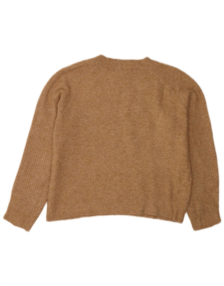Marks & Spencer Damen-Pullover mit Rundhalsausschnitt, Gr. 14, mittelbraun gefleckt