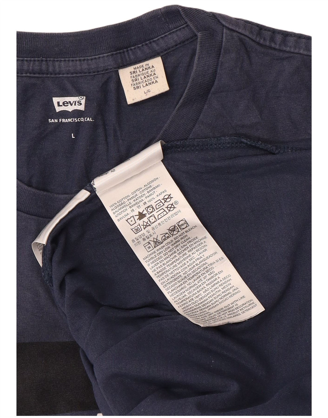 Levi's Herren-T-Shirt mit Grafik, groß, marineblau, Baumwolle