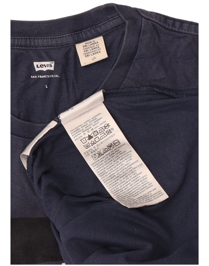 Levi's Herren-T-Shirt mit Grafik, groß, marineblau, Baumwolle