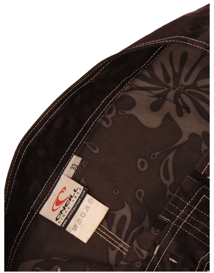 O'Neill Herren-Badeshorts aus mittelbraunem, geblümtem Polyester